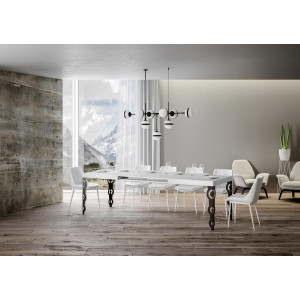 Zoom Tavolo allungabile 140/224x80cm Karamay telaio Antracite