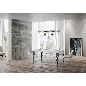 Tavolo allungabile 200/304x90 cm Karamay telaio Antracite