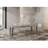 Tavolo allungabile 120/380x90 cm Karamay telaio Antracite