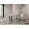 Tavolo allungabile 140/400x90 cm Karamay telaio Antracite