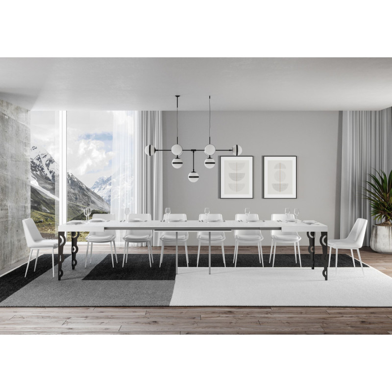 Tavolo allungabile 200/460x90 cm Karamay telaio Antracite