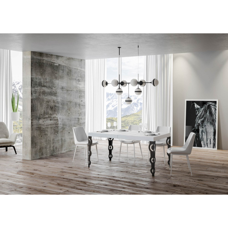 Tavolo allungabile 200/304x90 cm Karamay Premium telaio Antracite