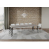 Tavolo allungabile 160/420x90 cm Karamay Premium telaio Antracite