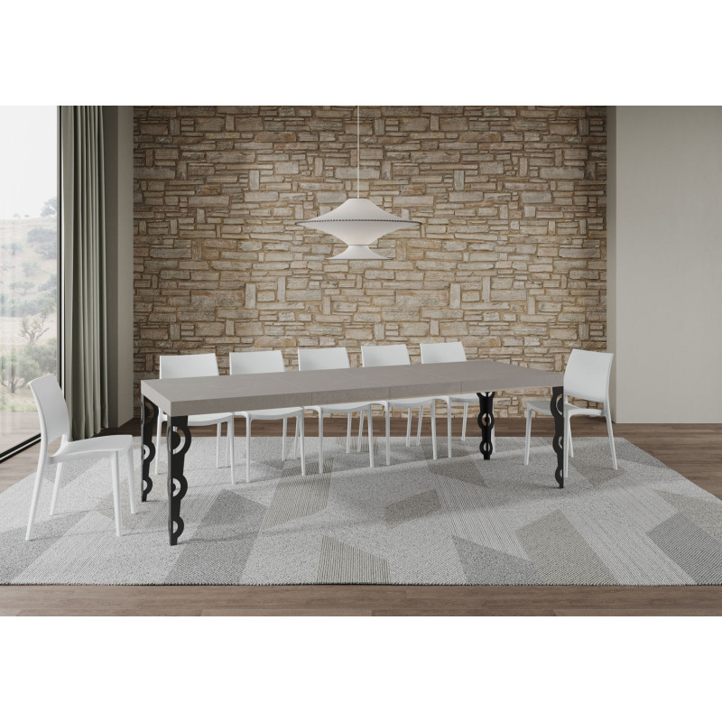 Tavolo allungabile 160/420x90 cm Karamay Premium telaio Antracite