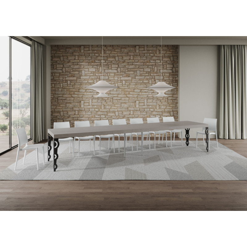 Tavolo allungabile 160/420x90 cm Karamay Premium telaio Antracite