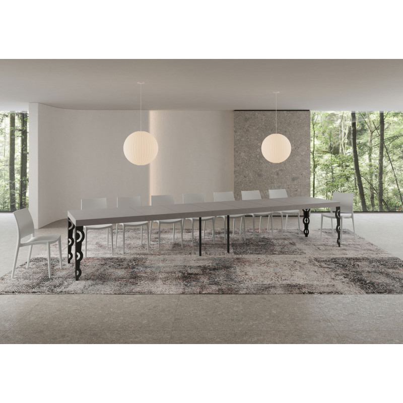 Tavolo allungabile 180/440x90 cm Karamay Premium telaio Antracite