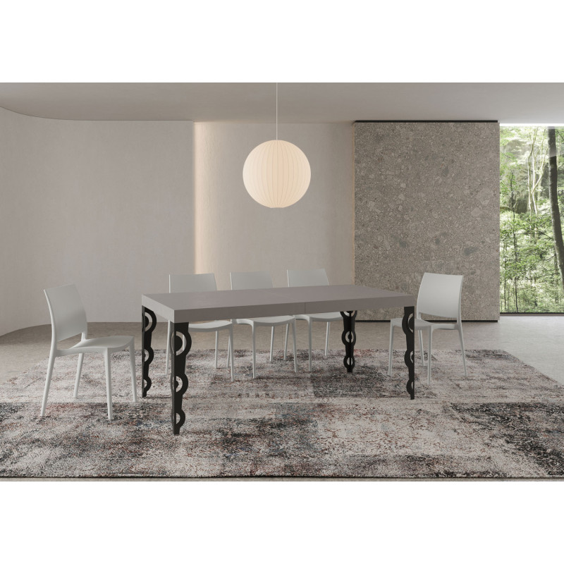 Tavolo allungabile 200/460x90 cm Karamay Premium telaio Antracite