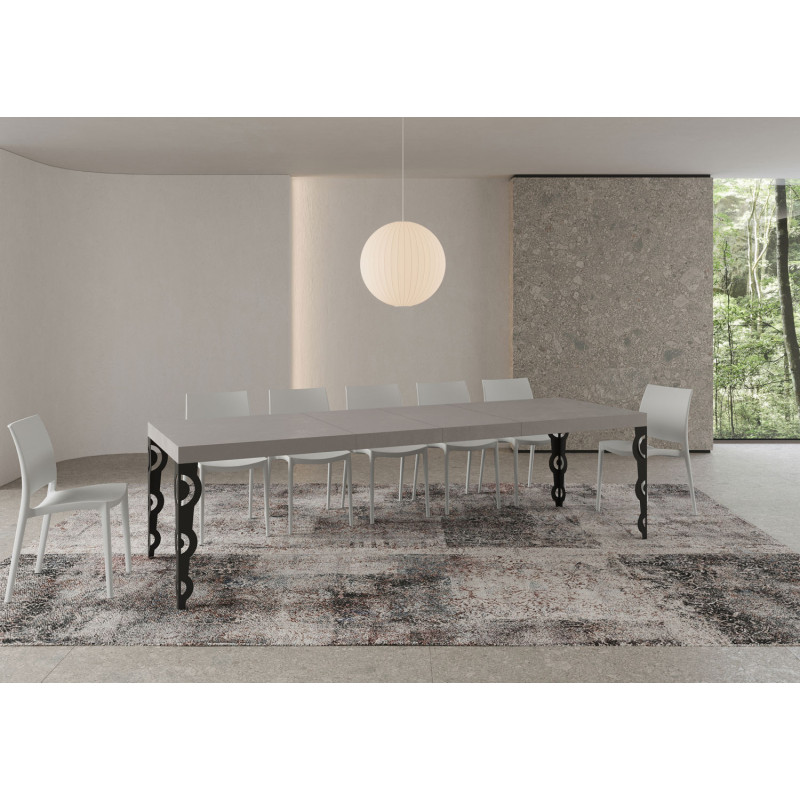 Tavolo allungabile 200/460x90 cm Karamay Premium telaio Antracite