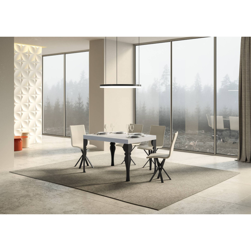 Tavolo allungabile 140/224x80cm Paxon telaio Antracite