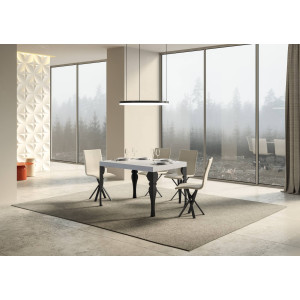 Tavolo allungabile 140/400x90 cm Paxon telaio Antracite