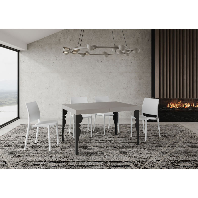 Tavolo allungabile 140/400x90 cm Paxon telaio Antracite