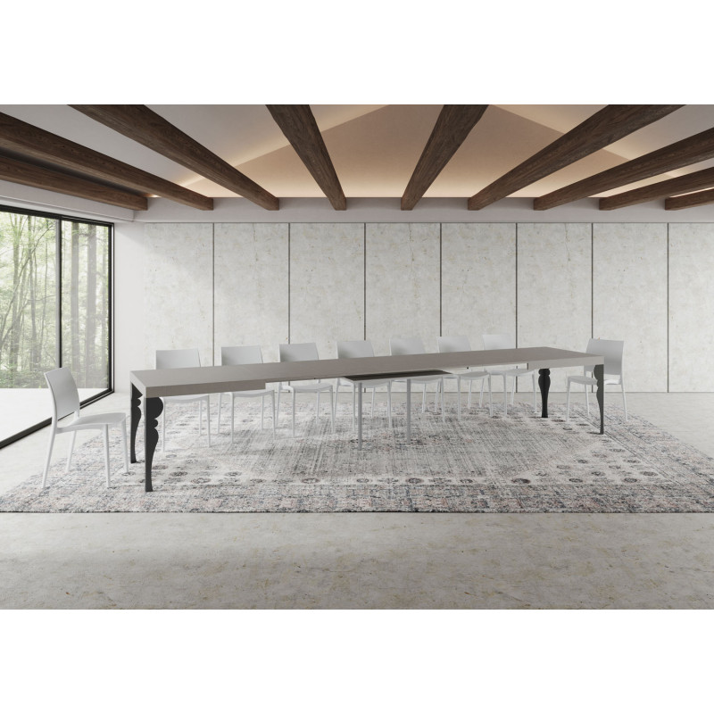 Tavolo allungabile 200/460x90 cm Paxon telaio Antracite