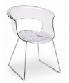 Poltrona a slitta Miss B set da 2 antishock policarbonato Made in Italy SCAB DESIGN