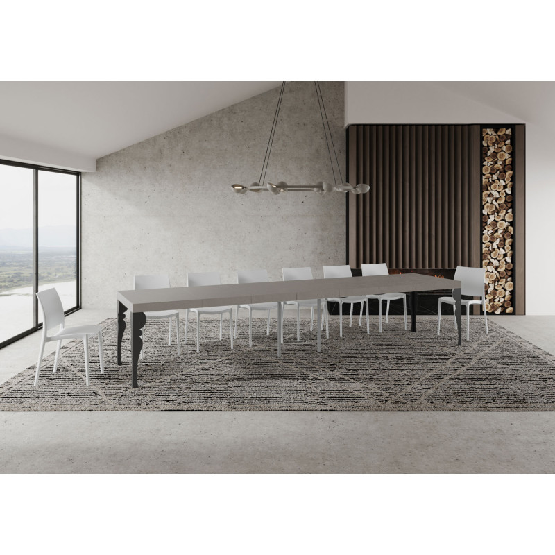 Tavolo allungabile 140/400x90 cm Paxon Premium telaio Antracite