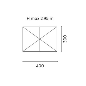 Zoom Ombrellone rettangolare MOIA 3x4 mt.