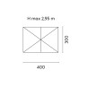 Ombrellone rettangolare Moia palo centrale 3x4 m giardino