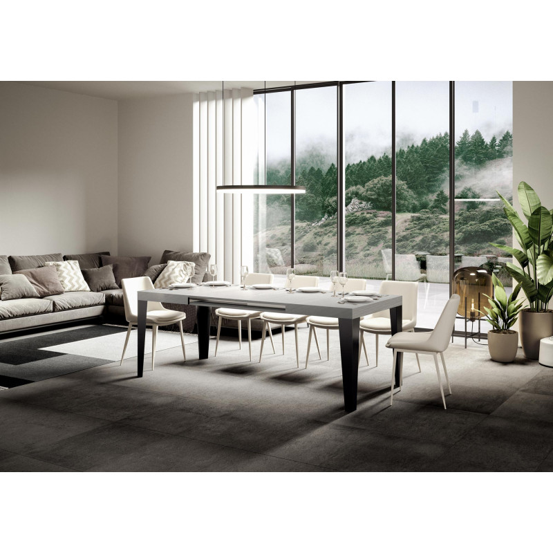 Tavolo allungabile 120/380x90 cm Flame telaio Antracite