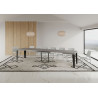 Tavolo allungabile 120/380x90 cm Flame telaio Antracite