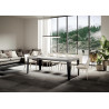 Tavolo allungabile 140/400x90 cm Flame telaio Antracite