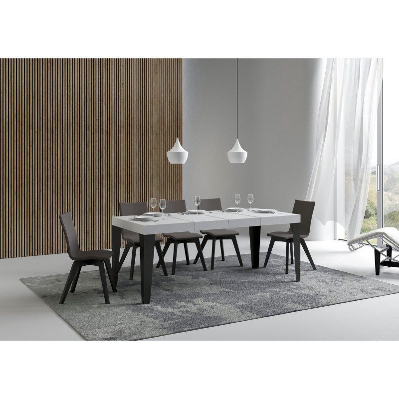Tavolo allungabile 120/380x90 cm Flame Premium telaio Antracite