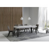 Tavolo allungabile 120/380x90 cm Flame Premium telaio Antracite
