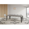 Tavolo allungabile 120/380x90 cm Flame Premium telaio Antracite
