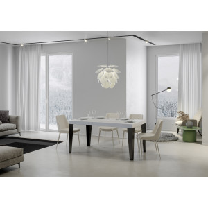 Tavolo allungabile 130/390x90 cm Flame Premium telaio Antracite