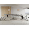 Tavolo allungabile 140/400x90 cm Flame Premium telaio Antracite