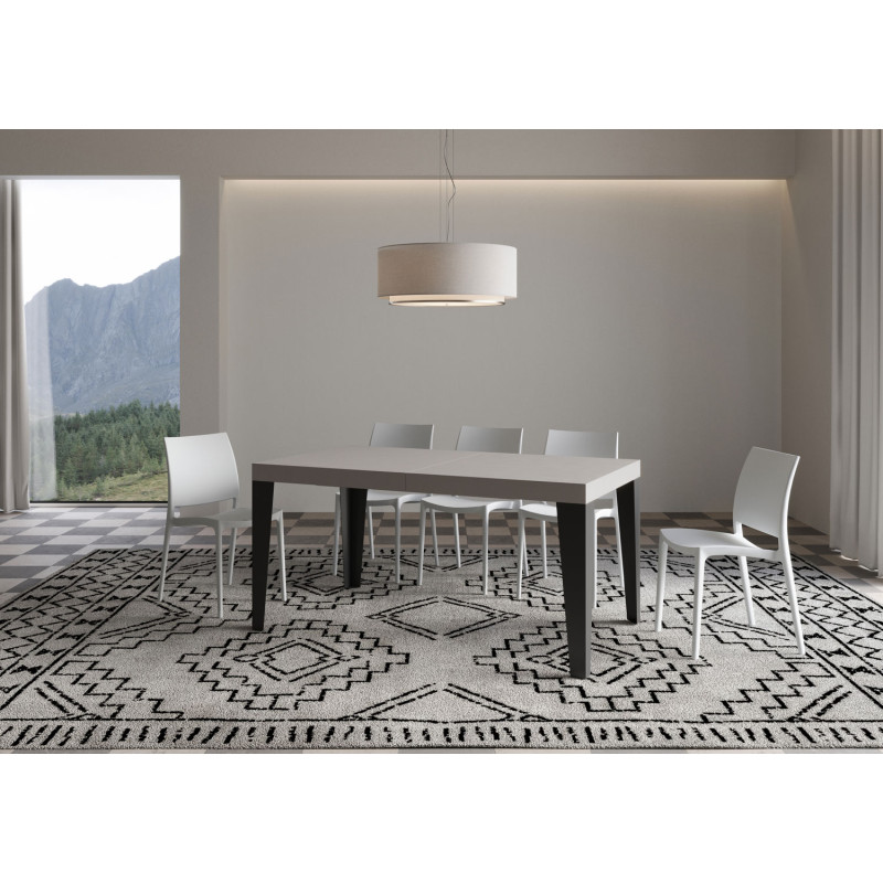 Tavolo allungabile 160/420x90 cm Flame Premium telaio Antracite