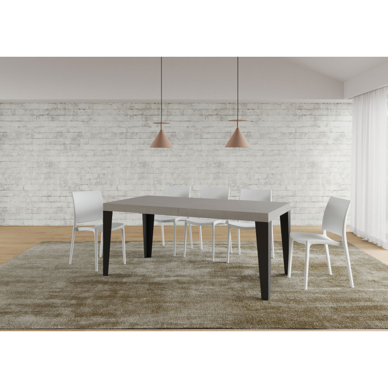Tavolo allungabile 200/460x90 cm Flame Premium telaio Antracite