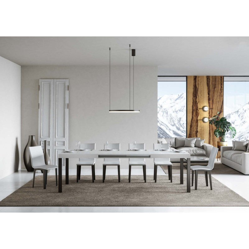 Tavolo allungabile 140/224x80cm Everyday telaio Antracite