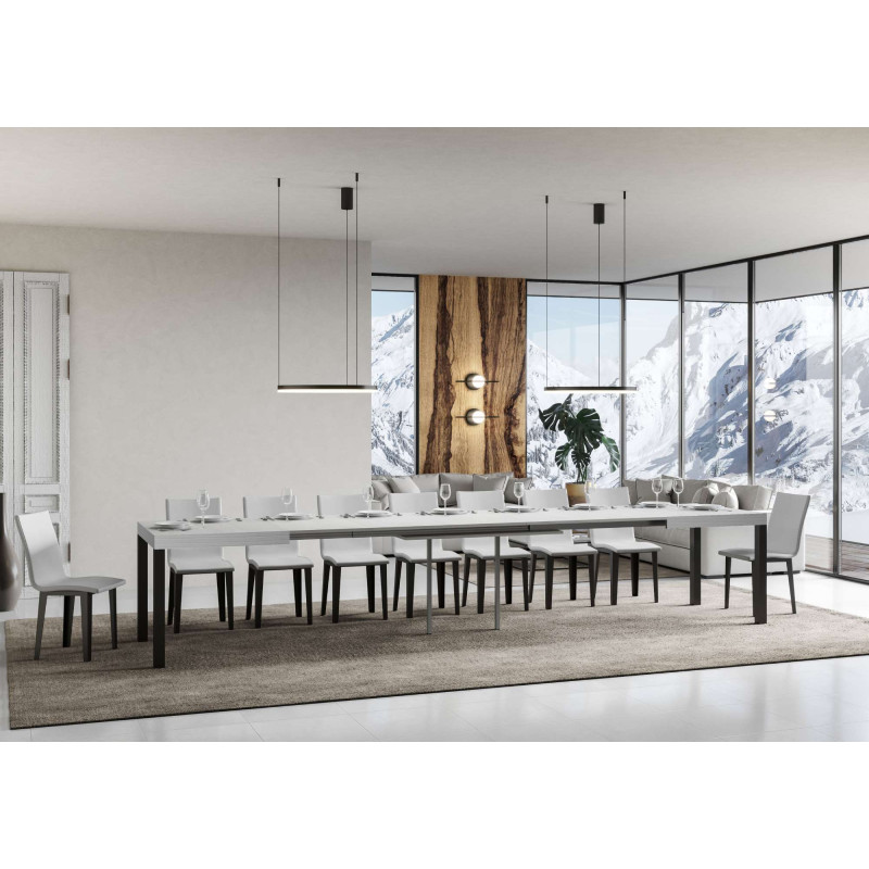 Tavolo allungabile 140/400x90 cm Everyday telaio Antracite