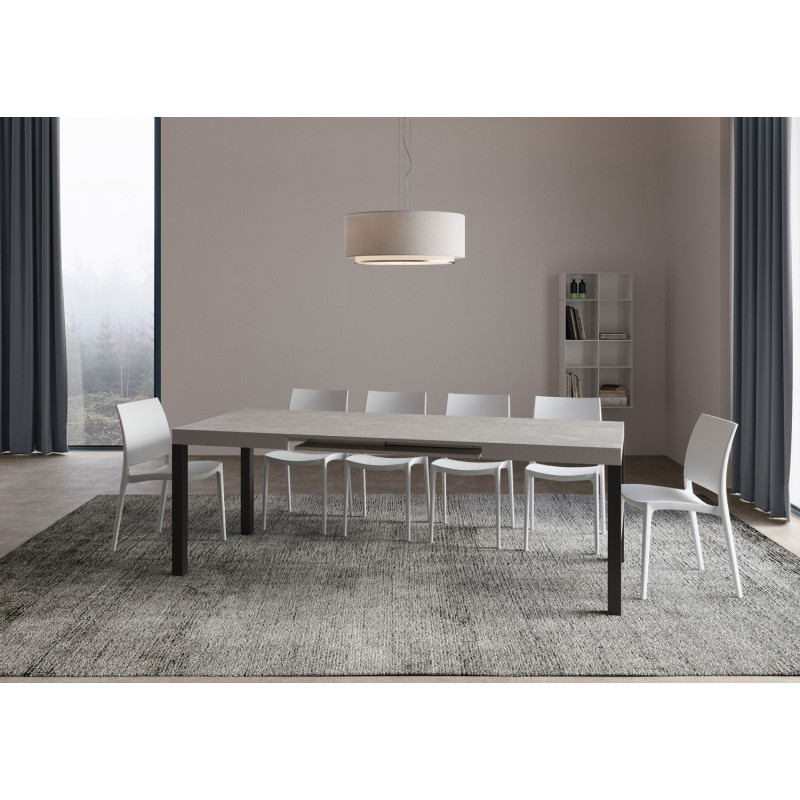 Tavolo allungabile 140/400x90 cm Everyday telaio Antracite