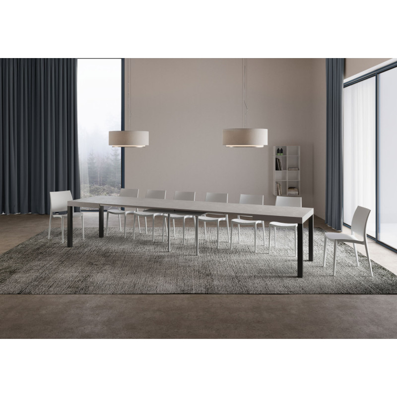 Tavolo allungabile 140/400x90 cm Everyday telaio Antracite