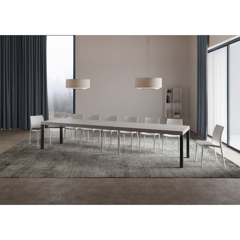 Tavolo allungabile 120/380x90 cm Everyday Premium telaio Antracite