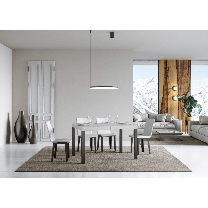 Tavolo allungabile 130/390x90 cm Everyday Premium telaio Antracite