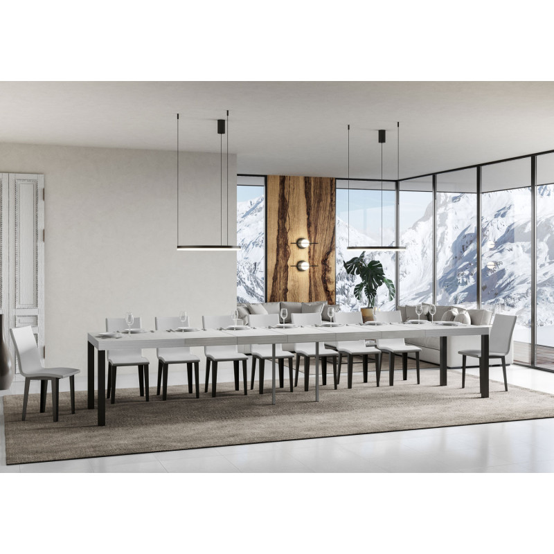 Tavolo allungabile 130/390x90 cm Everyday Premium telaio Antracite
