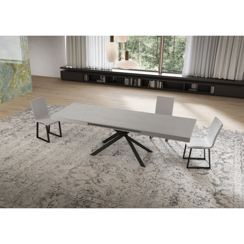 Tavolo allungabile 160/244x80 cm Niket telaio Antracite