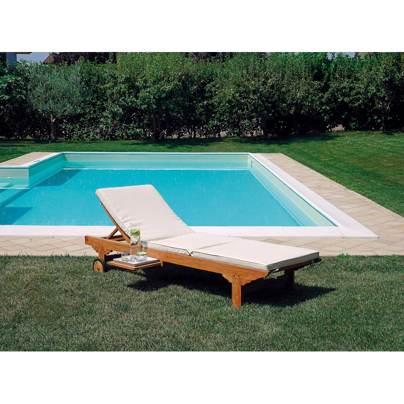 Lettino Carlo Forte MOIA da giardino regolabile resistente