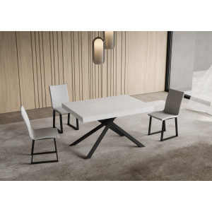 Tavolo allungabile 140/244x90 cm Niket telaio Antracite