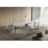 Tavolo allungabile 120/380x90 cm Niket telaio Antracite