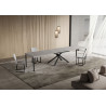 Tavolo allungabile 130/390x90 cm Niket telaio Antracite