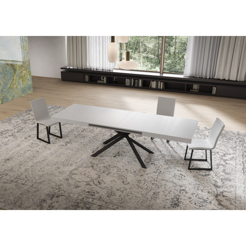 Tavolo allungabile 160/420x90 cm Niket telaio Antracite