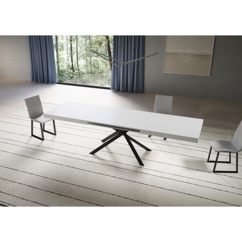 Tavolo allungabile 200/460x90 cm Niket telaio Antracite