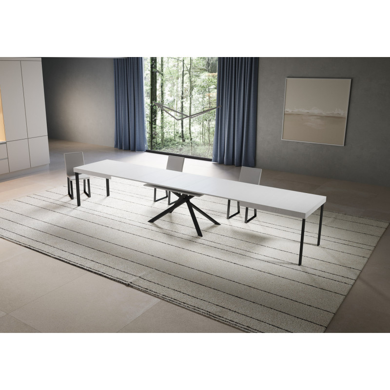 Tavolo allungabile 200/460x90 cm Niket telaio Antracite