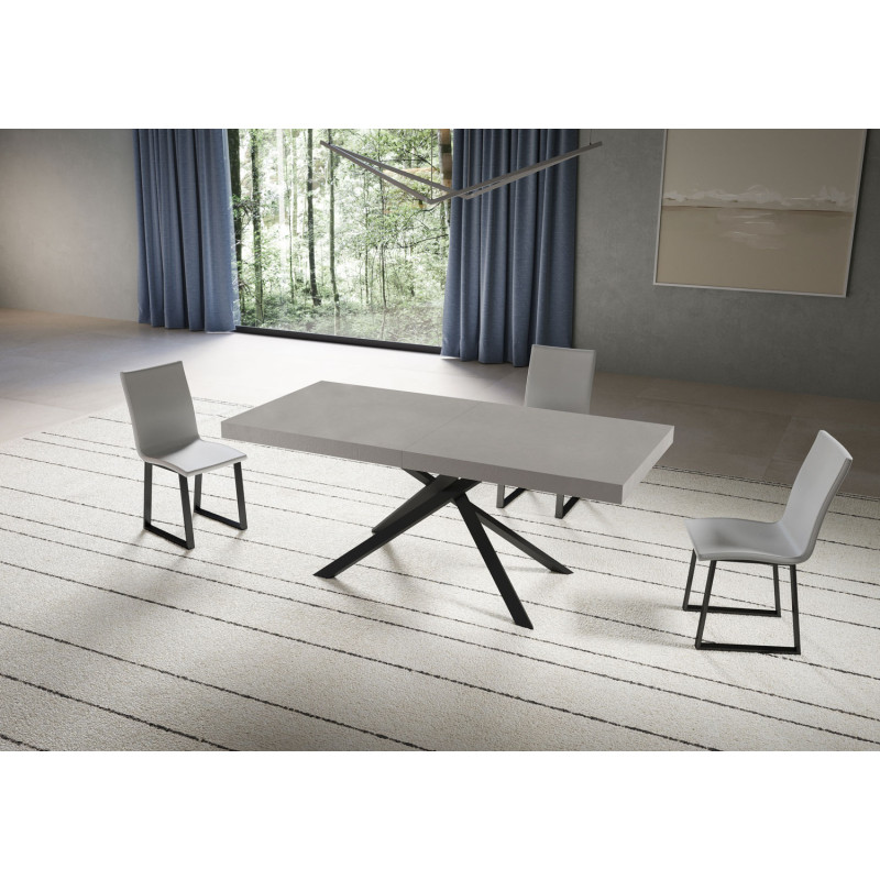 Tavolo allungabile 200/460x90 cm Niket telaio Antracite