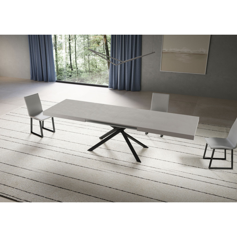 Tavolo allungabile 200/460x90 cm Niket telaio Antracite