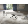 Tavolo allungabile 200/460x90 cm Niket telaio Antracite