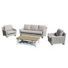 Set Moia Jaipur in grey kubu sbiancato salotto legno esterno