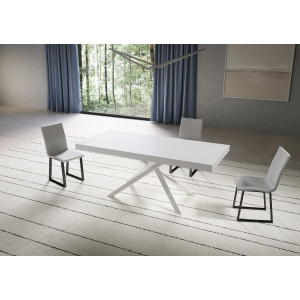 Tavolo allungabile 200/304x90 cm Niket telaio Bianche